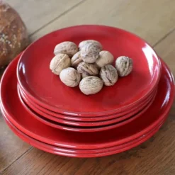 Maison Jean-Vier Assiette creuse Rouge