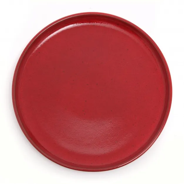 Maison Jean-Vier Assiette plate Rouge