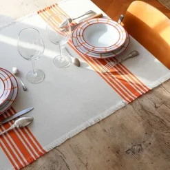 Maison Jean-Vier Chemin de table Orange