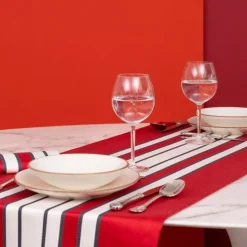 Maison Jean-Vier Chemin de table Rouge