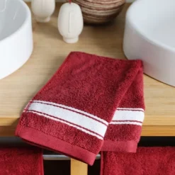 Maison Jean-Vier Drap de bain Rouge