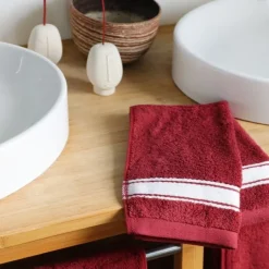 Maison Jean-Vier Drap de bain Rouge