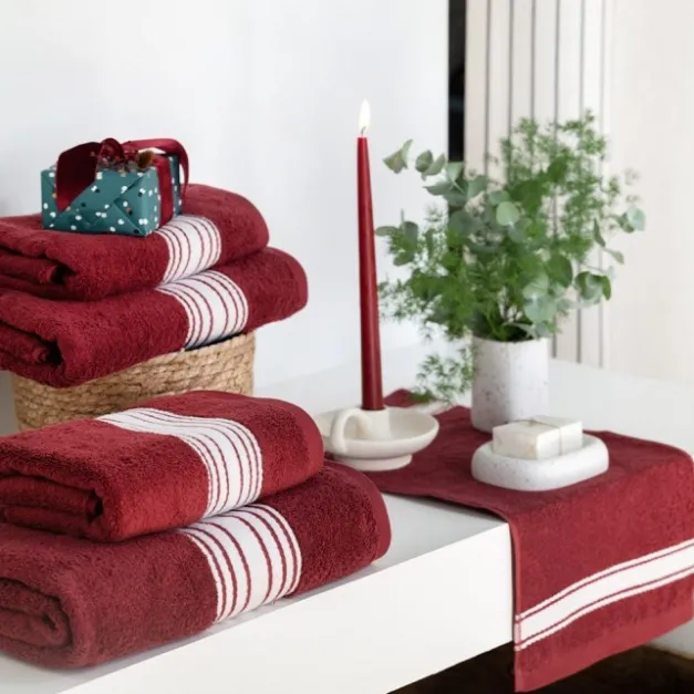 Maison Jean-Vier Drap de douche Rouge