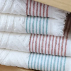 Maison Jean-Vier Drap de douche Rouge