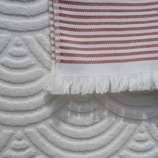 Maison Jean-Vier Drap de douche Rouge