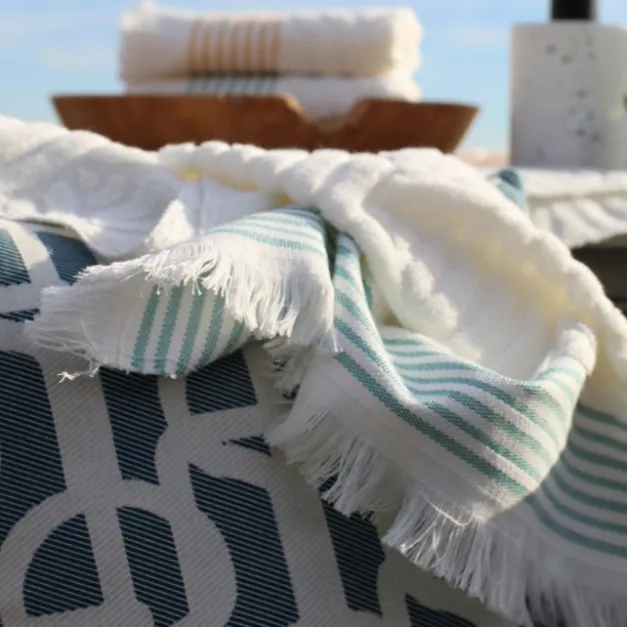 Maison Jean-Vier Drap de plage Blanc