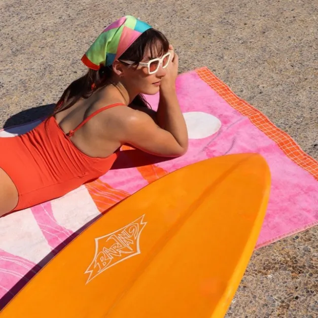 Maison Jean-Vier Drap de plage Rose