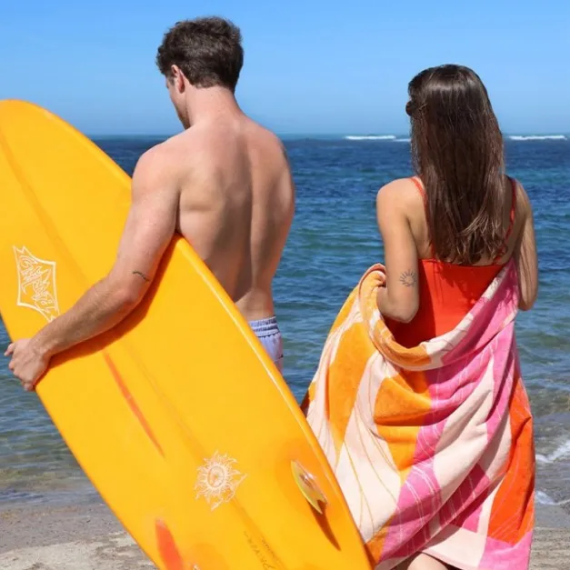 Maison Jean-Vier Drap de plage Rose