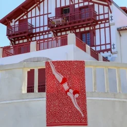 Maison Jean-Vier Drap de plage Rouge