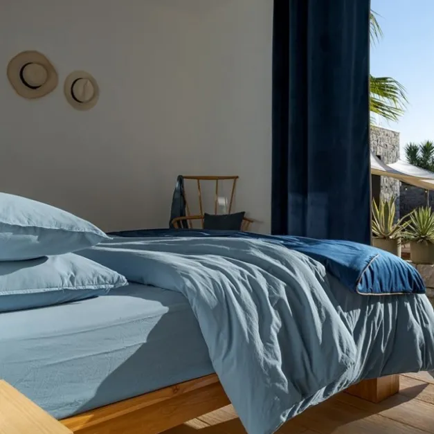 Maison Jean-Vier Drap du dessus Bleu