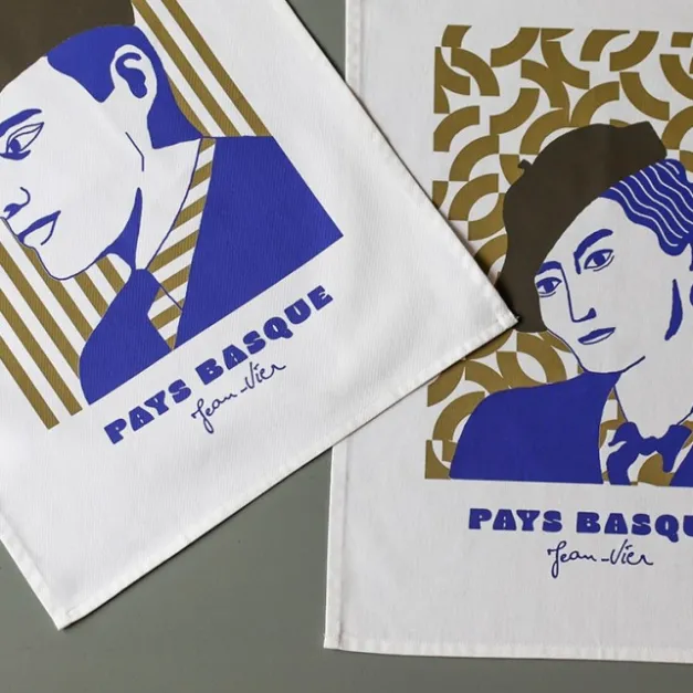 Maison Jean-Vier Essuie-main Bleu