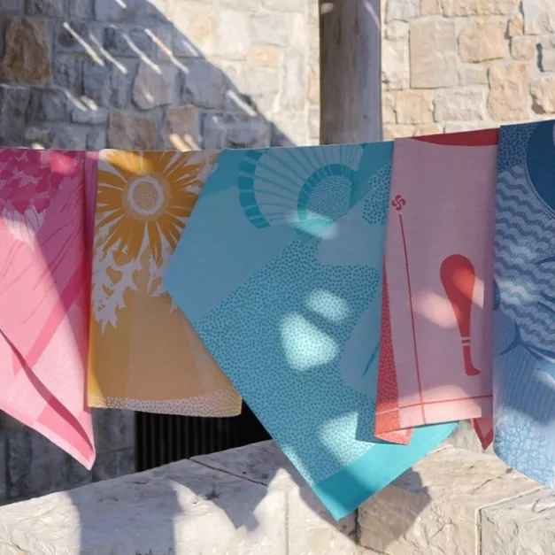 Maison Jean-Vier Essuie-main Rouge