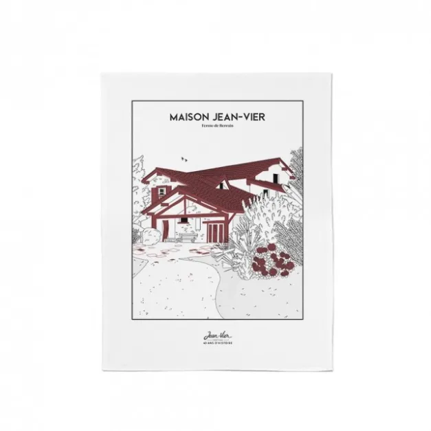 Maison Jean-Vier Essuie-main Rouge