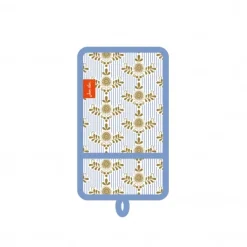 Maison Jean-Vier Gant à four et manique Bleu