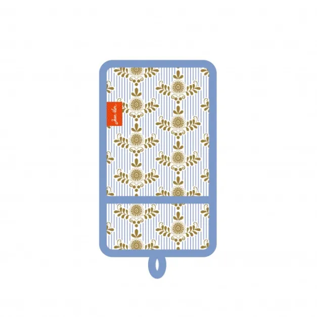 Maison Jean-Vier Gant à four et manique Bleu