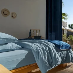 Maison Jean-Vier Housse de couette Bleu