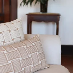 Maison Jean-Vier Housse de coussin Beige