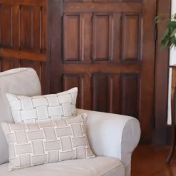 Maison Jean-Vier Housse de coussin Beige