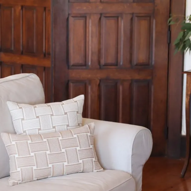 Maison Jean-Vier Housse de coussin Beige