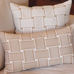 Maison Jean-Vier Housse de coussin Beige