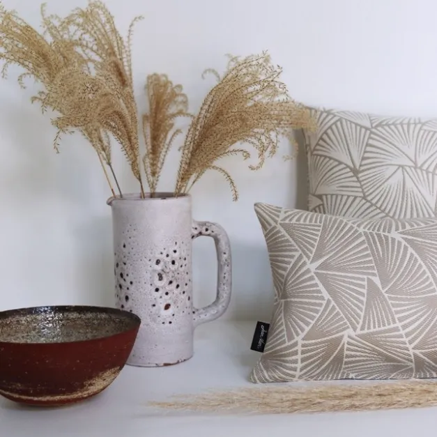 Maison Jean-Vier Housse de coussin Beige