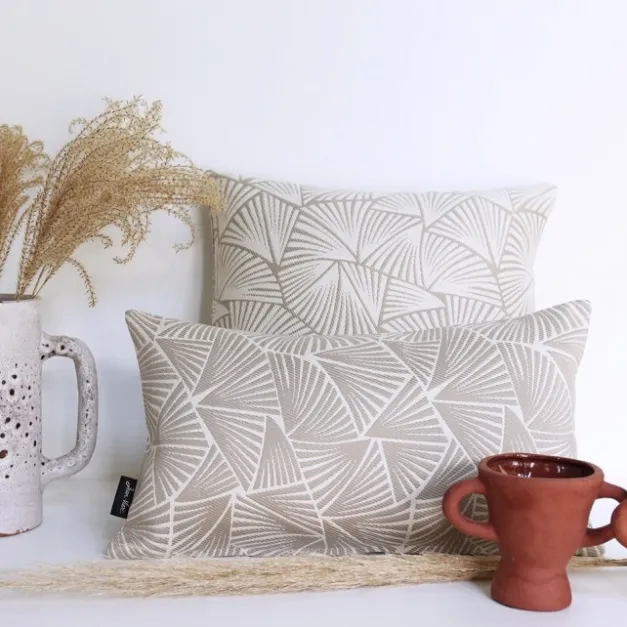Maison Jean-Vier Housse de coussin Beige