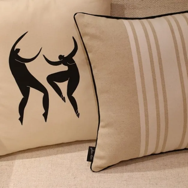 Maison Jean-Vier Housse de coussin Blanc