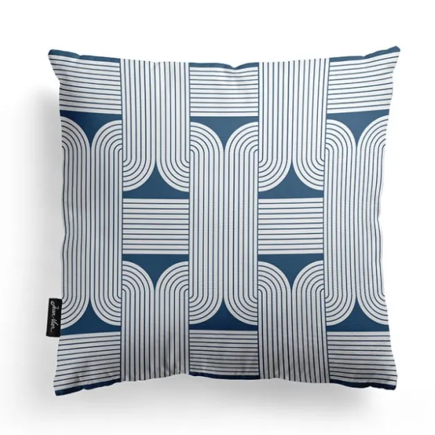 Maison Jean-Vier Housse de coussin Bleu