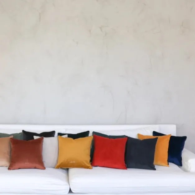 Maison Jean-Vier Housse de coussin Bleu