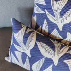 Maison Jean-Vier Housse de coussin Bleu