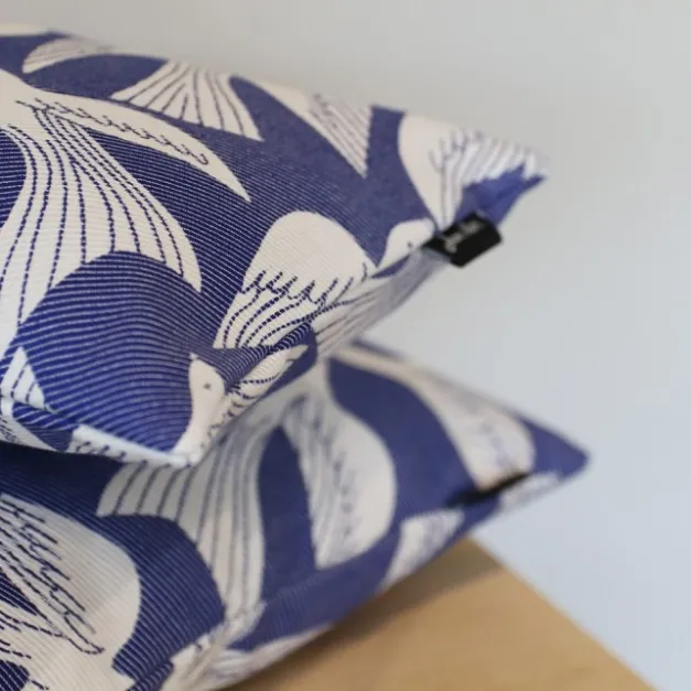 Maison Jean-Vier Housse de coussin Bleu