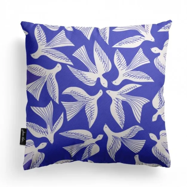 Maison Jean-Vier Housse de coussin Bleu
