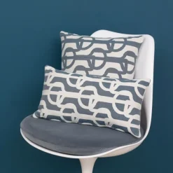 Maison Jean-Vier Housse de coussin Bleu