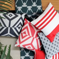 Maison Jean-Vier Housse de coussin Bleu