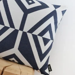 Maison Jean-Vier Housse de coussin Bleu