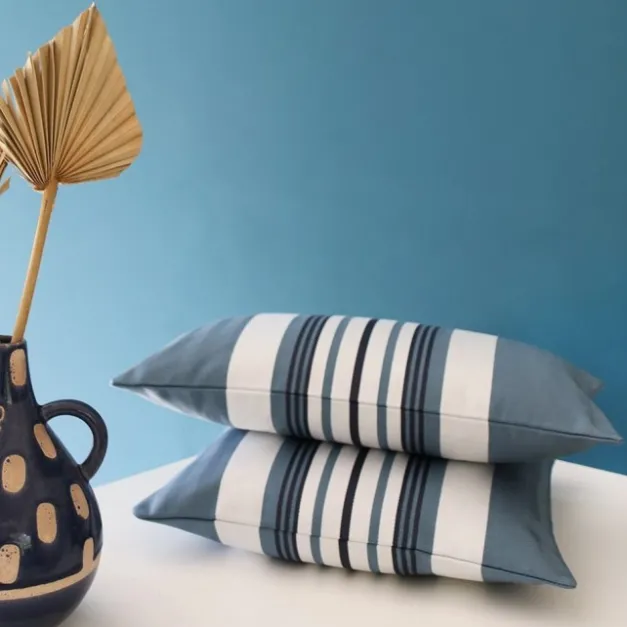 Maison Jean-Vier Housse de coussin Bleu
