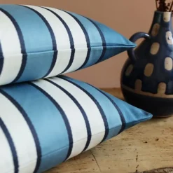 Maison Jean-Vier Housse de coussin Bleu