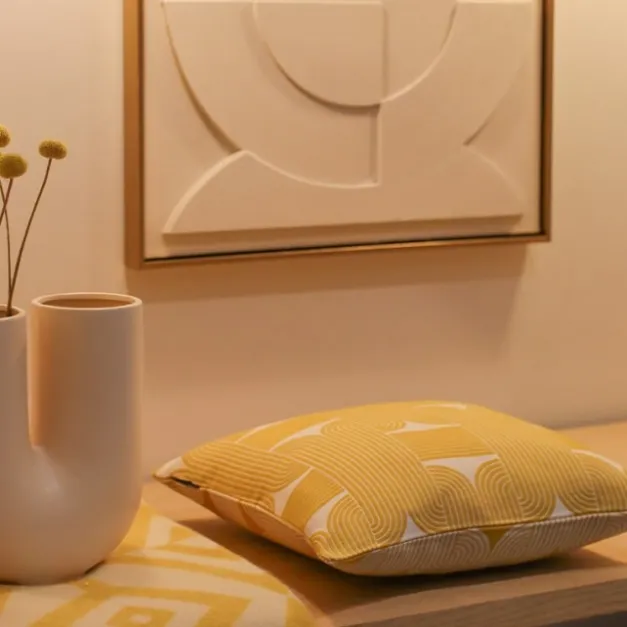 Maison Jean-Vier Housse de coussin Jaune
