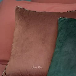 Maison Jean-Vier Housse de coussin Marron