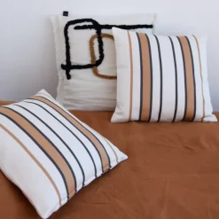 Maison Jean-Vier Housse de coussin Marron