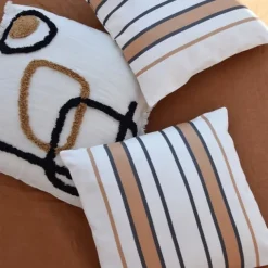 Maison Jean-Vier Housse de coussin Marron