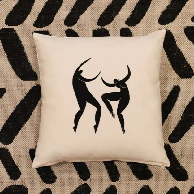 Maison Jean-Vier Housse de coussin Noir