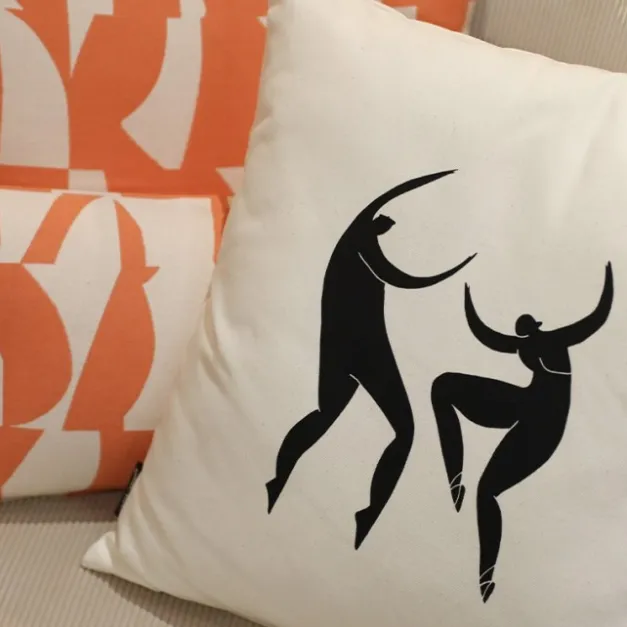 Maison Jean-Vier Housse de coussin Noir