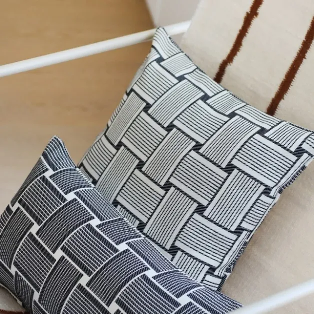 Maison Jean-Vier Housse de coussin Noir