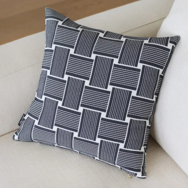 Maison Jean-Vier Housse de coussin Noir