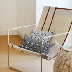 Maison Jean-Vier Housse de coussin Noir