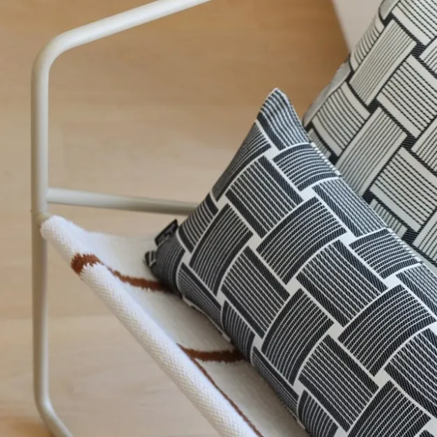 Maison Jean-Vier Housse de coussin Noir
