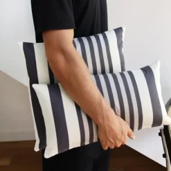 Maison Jean-Vier Housse de coussin Noir