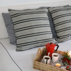 Maison Jean-Vier Housse de coussin Noir