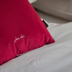 Maison Jean-Vier Housse de coussin Rouge